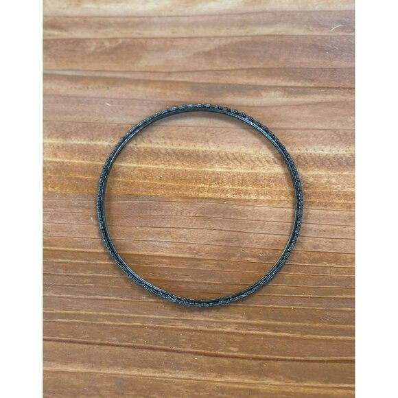 Sterling Silver Bangle With Textured Modernist Design - Picture 1 of 5